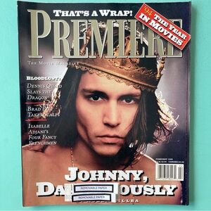 Premiere The Movie Magazine Johnny Depp Dead Man FEBRUARY 1995 - Label Attached